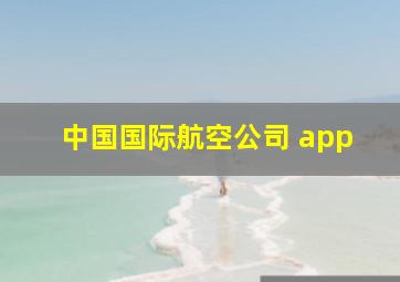 中国国际航空公司 app